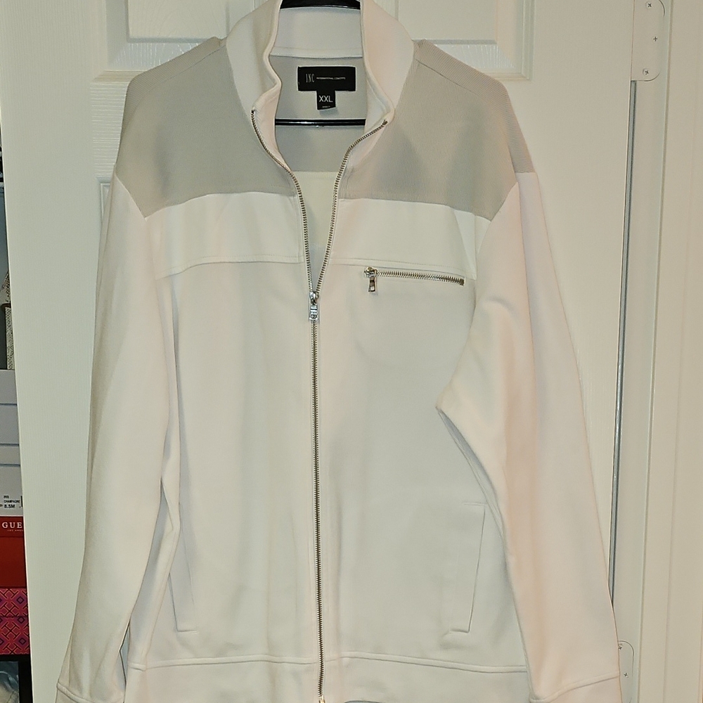 INC International Concepts White and Gray Jacket